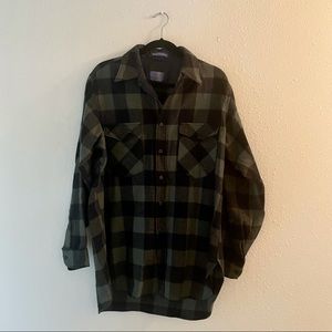 [PENDLETON] GREEN & BLACK FLANNEL